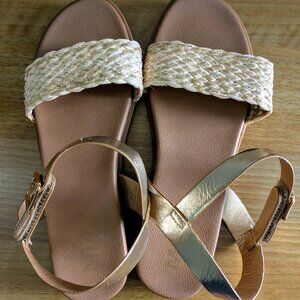 MIA kids sandals brown/gold size 5